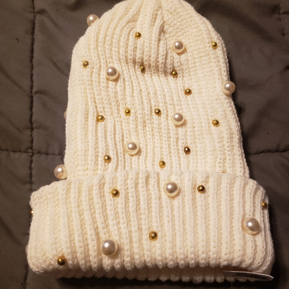 Beaded beanie
